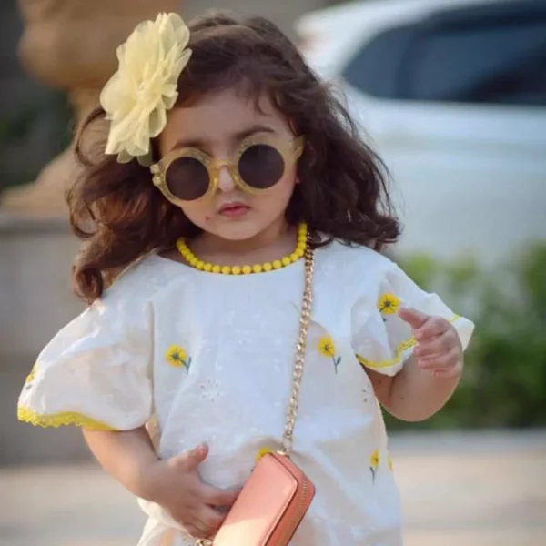Bloon - Luxury Kids Pret Wear | Yellow Tulip Kids Dress | Mayaar